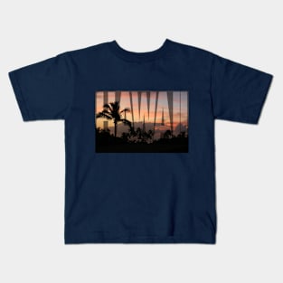 Hawaiian sunset Kids T-Shirt